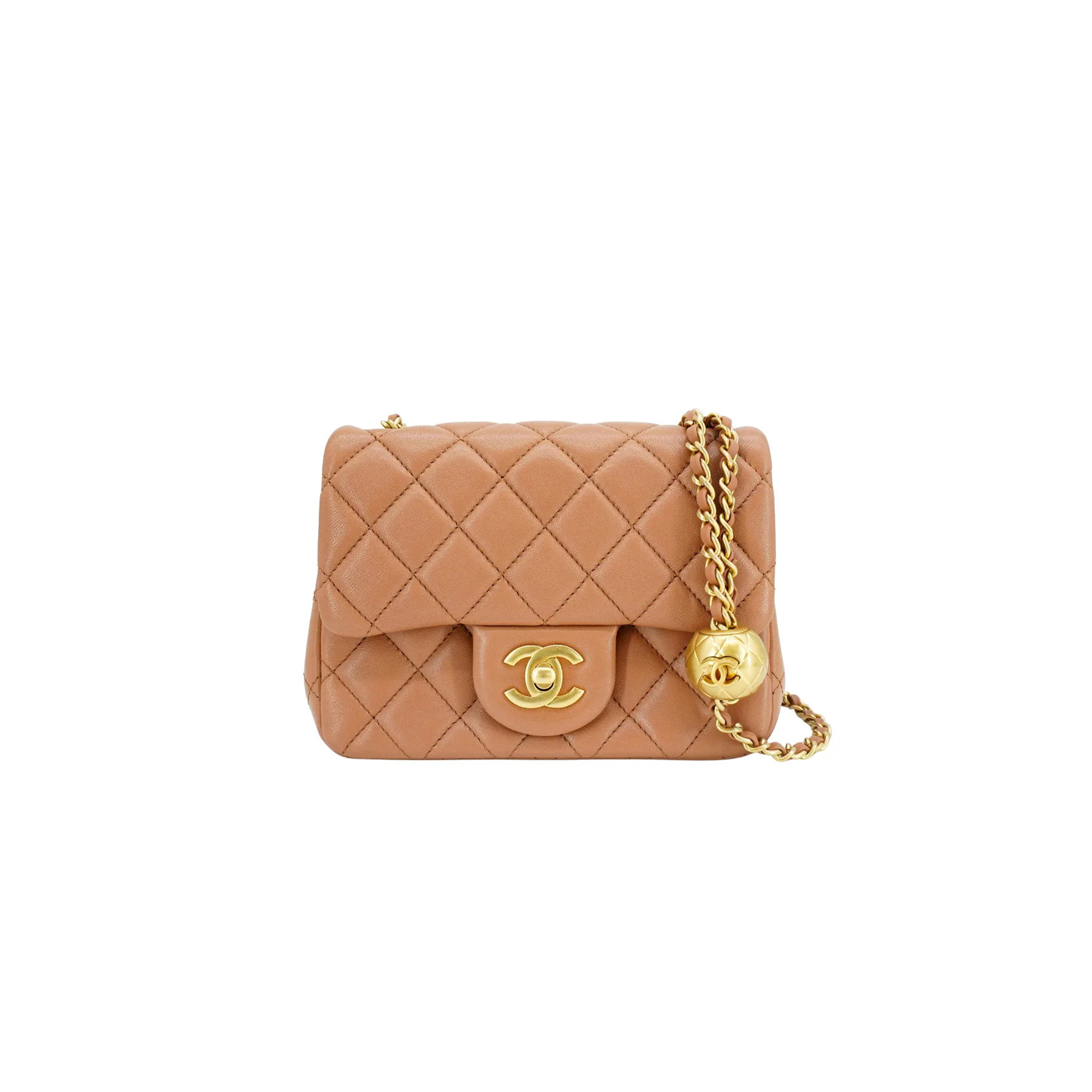 Ch*el master golden ball flap bag fatty fang as1786 (18*13*7cm)